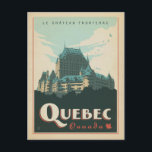 Quebec, Canada Postcard<br><div class="desc">Anderson Design Group is an award-winning illustration and design firm in Nashville,  Tennessee. Founder Joel Anderson directs a team of talented artists to create original poster art that looks like classic vintage advertising prints from the 1920s to the 1960s.</div>