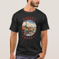 Quebec Canada Retro Distressed Circle