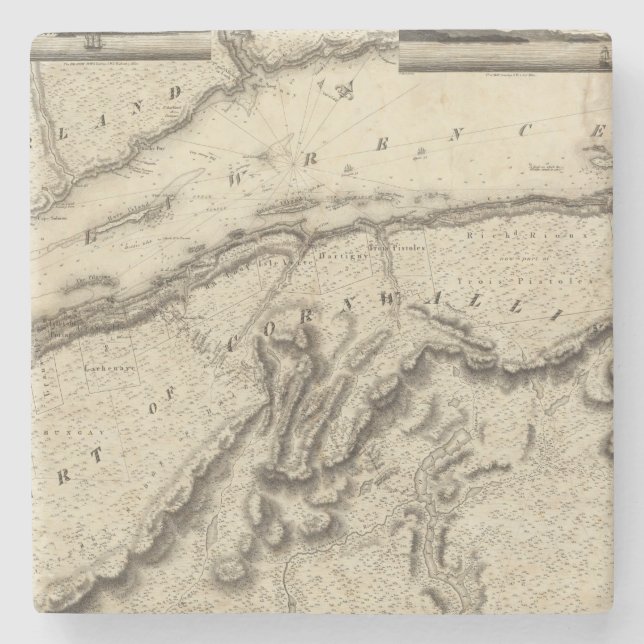 Quebec, Canada Stone Coaster (Front)