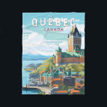 Quebec Canada Travel Art Vintage Fleece Blanket<br><div class="desc">Quebec retro vector travel design. Quebec,  nestled in eastern Canada,  offers a unique blend of European charm and North American spirit.</div>