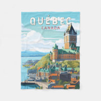 Quebec Canada Travel Art Vintage