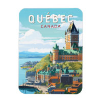 Quebec Canada Travel Art Vintage