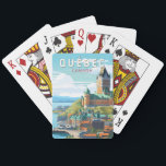 Quebec Canada Travel Art Vintage Playing Cards<br><div class="desc">Quebec retro vector travel design. Quebec,  nestled in eastern Canada,  offers a unique blend of European charm and North American spirit.</div>