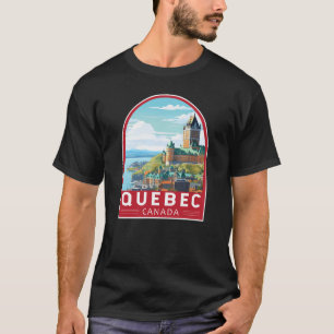 Quebec Canada Travel Art Vintage T-Shirt