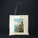 Quebec Canada Travel Art Vintage Tote Bag<br><div class="desc">Quebec retro vector travel design. Quebec,  nestled in eastern Canada,  offers a unique blend of European charm and North American spirit.</div>