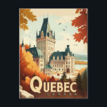 Quebec, Canada Vintage Travel Postcard<br><div class="desc">Travel back in time with this vintage-style postcard of Quebec,  Canada! This postcard is a perfect way to share a piece of history with your friends and family.</div>