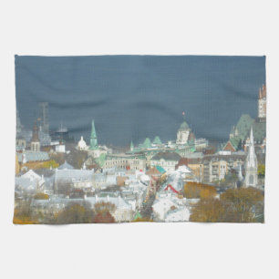Quebec City Canada Waterfront Kitchen Towel
