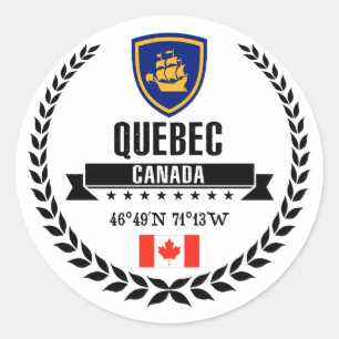 Quebec City Classic Round Sticker