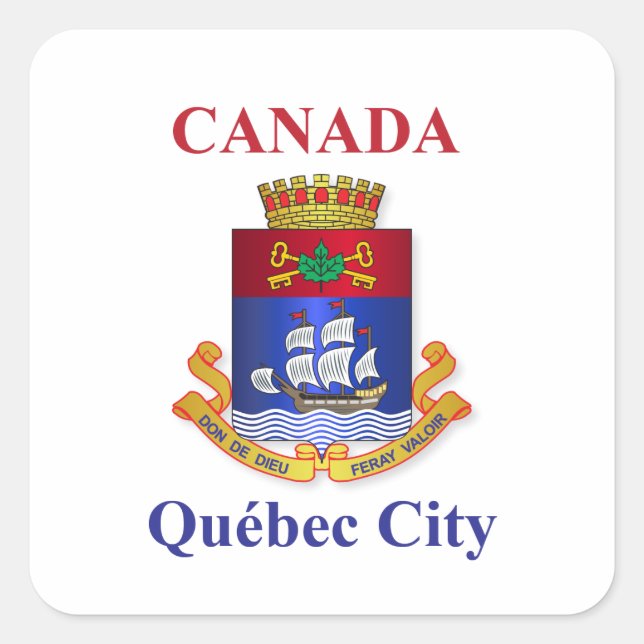 Québec City coat of arms Square Sticker (Front)
