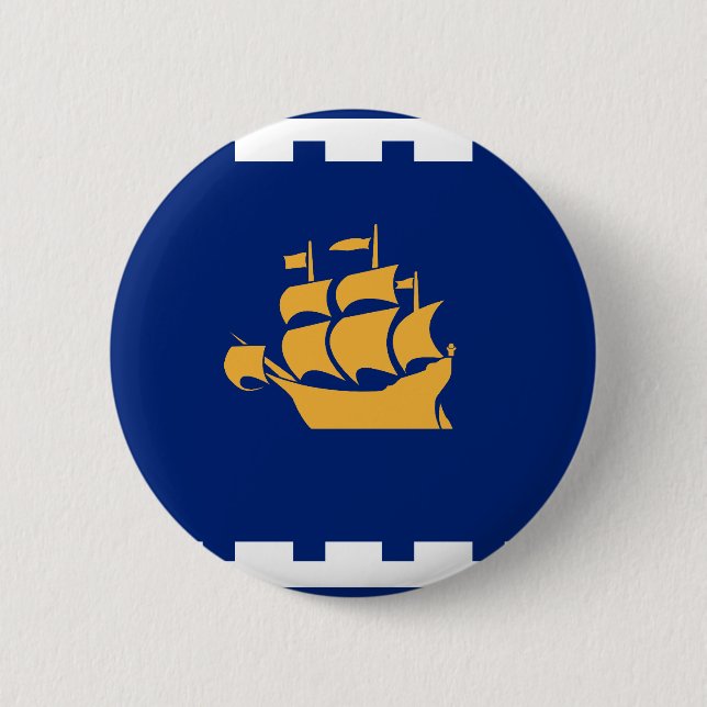 Quebec City flag 2 Inch Round Button (Front)