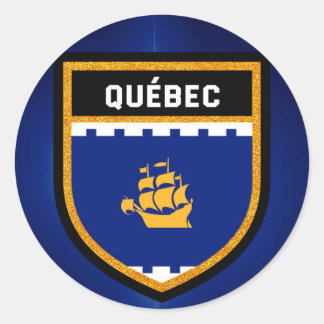 Québec City Flag Classic Round Sticker