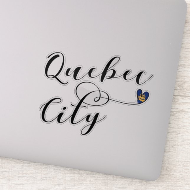 Quebec City Flag In A Heart (Detail)