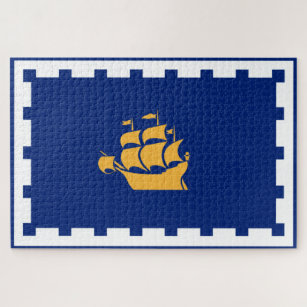 Quebec City Flag (Québec, Canada) Jigsaw Puzzle