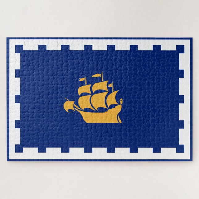 Quebec City Flag (Québec, Canada) Jigsaw Puzzle (Horizontal)