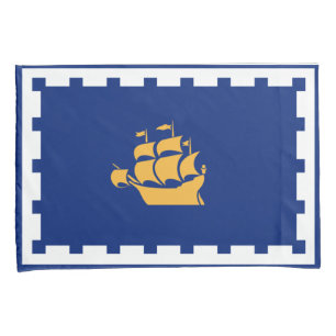 Quebec City Flag (Québec, Canada) Pillowcase