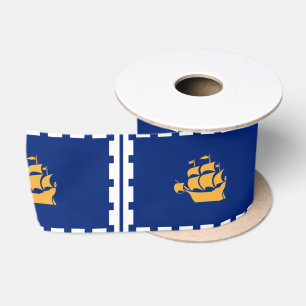 Quebec City Flag (Québec, Canada) Satin Ribbon