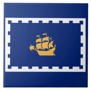 Quebec City Flag (Québec, Canada) Tile