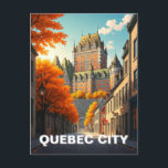 Quebec City Holiday Postcard<br><div class="desc">Quebec City is a captivating blend of old-world charm and modern vibrancy. Here's a glimpse: A Step Back in Time: Old Québec: A UNESCO World Heritage Site, this historic district is a treasure trove of cobblestone streets, 17th-century stone buildings, and charming boutiques. Fortifications: Quebec City is the only fortified city...</div>