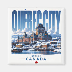 🏰 Quebec City Modern Skyline Style 🏰 Magnet