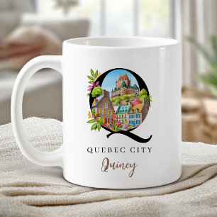 Quebec City Monogram Letter Q Personalized Gift Coffee Mug