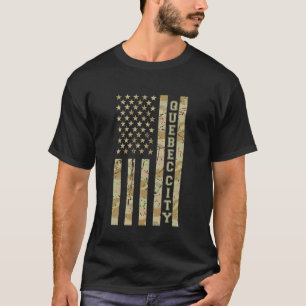Quebec City Pride Canada Desert Camo Distressed T-Shirt