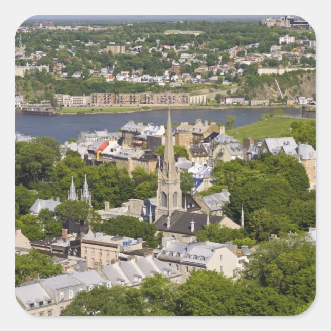 Quebec City, Quebec, Canada. Looking down on the Square Sticker (Front)