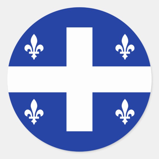 quebec classic round sticker (Front)