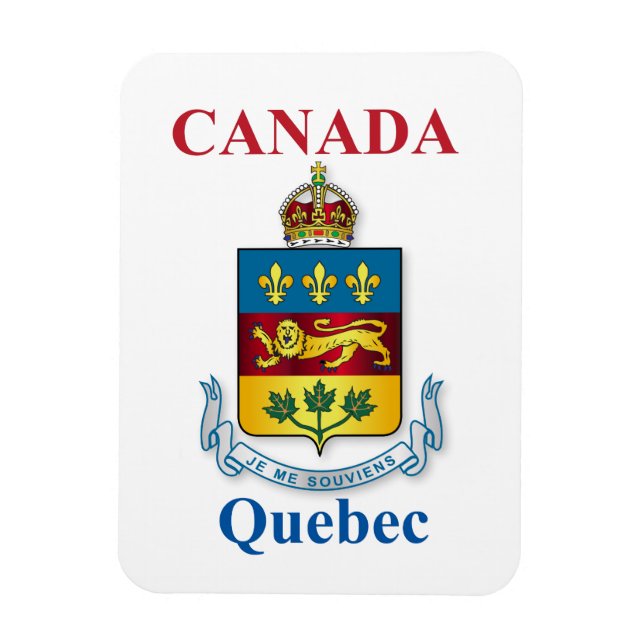 Quebec coat of arms magnet (Vertical)