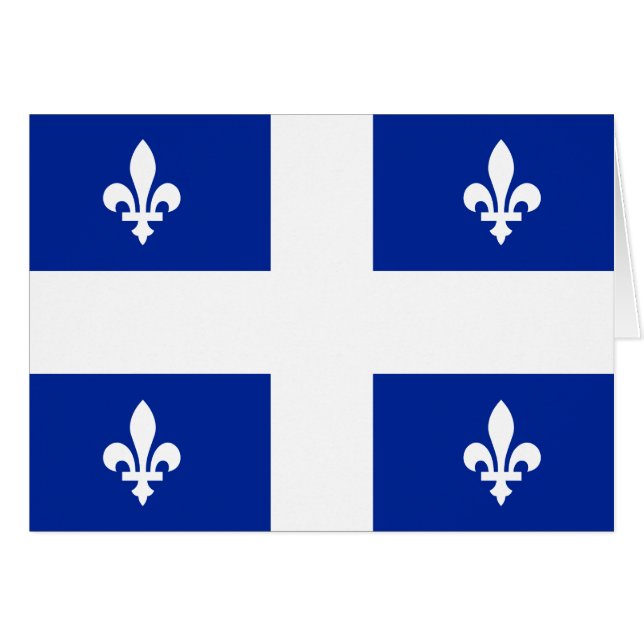 Québec drapeau fleur de lys (Front Horizontal)
