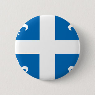 QUEBEC FLAG 2 INCH ROUND BUTTON