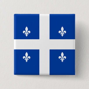Quebec Flag 2 Inch Square Button