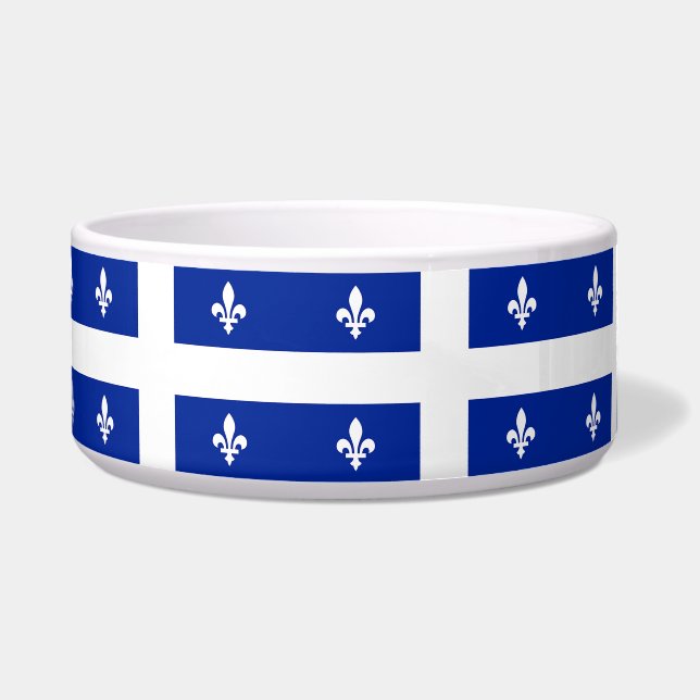 Quebec Flag Pet Bowl (Front)