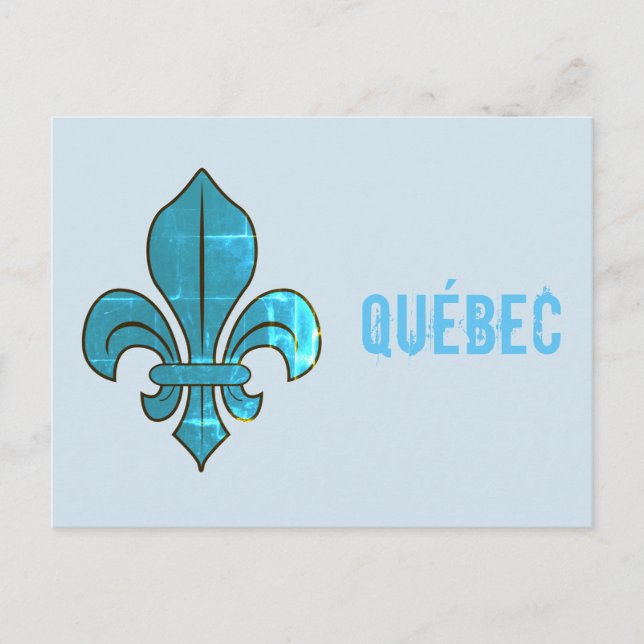Québec Fleur de Lys Postcard (Front)