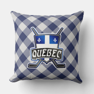 Quebec Hockey Logo Throw Pillow