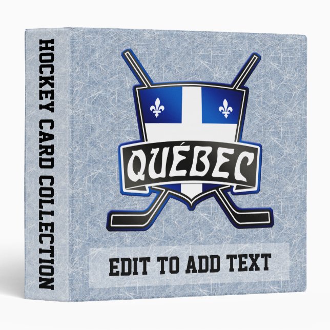 Quebec Hockey Trading Card Album Binder (Front/Spine)