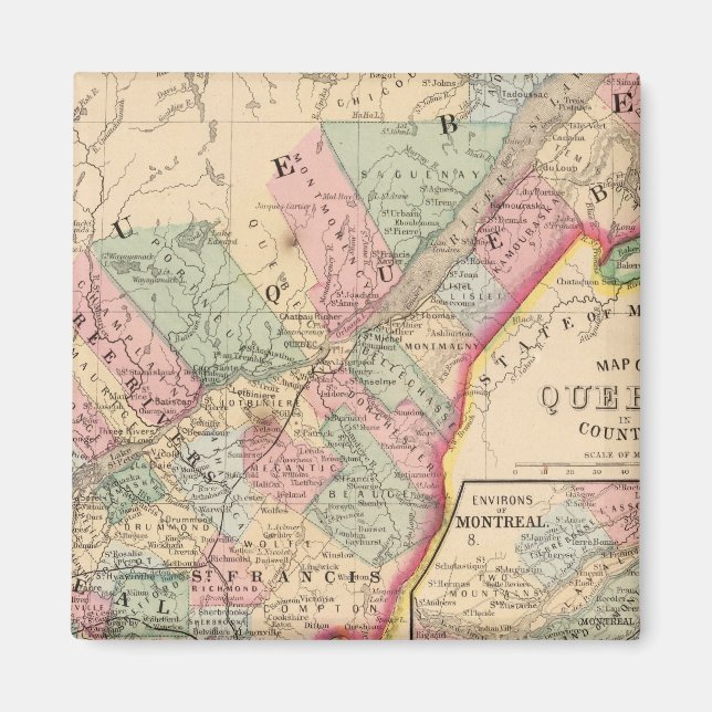 Quebec Map by Mitchell Magnet (Front)