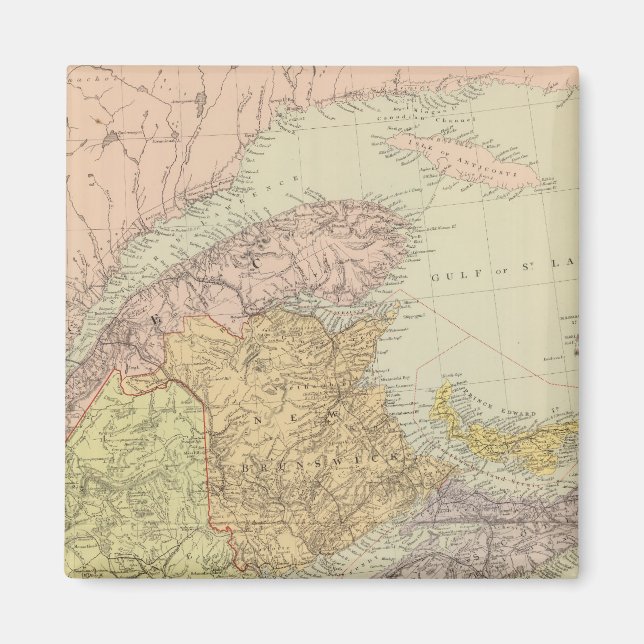 Quebec, New Brunswick, Nova Scotia Magnet (Front)