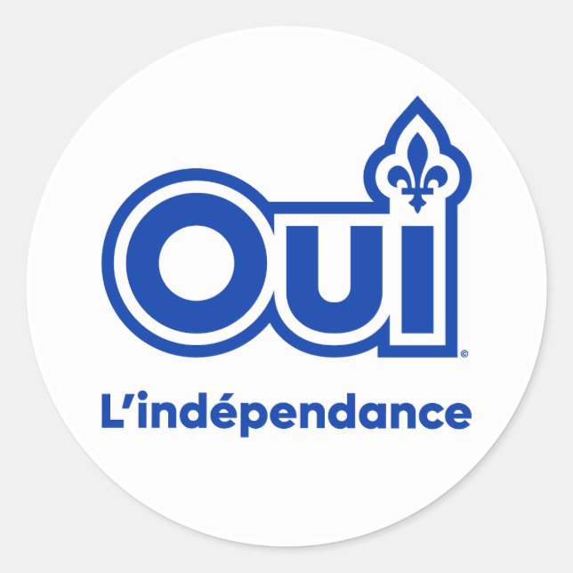 Quebec OUI Classic Round Sticker (Front)