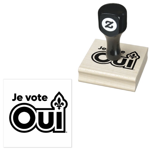 Quebec OUI Rubber Stamp (Stamped)