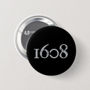 Québec patriotisme 1608 grunge métal VOS COULEURS 2 Inch Round Button