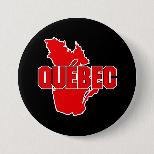 Quebec Province 3 Inch Round Button (Front)