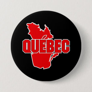 Quebec Province 3 Inch Round Button
