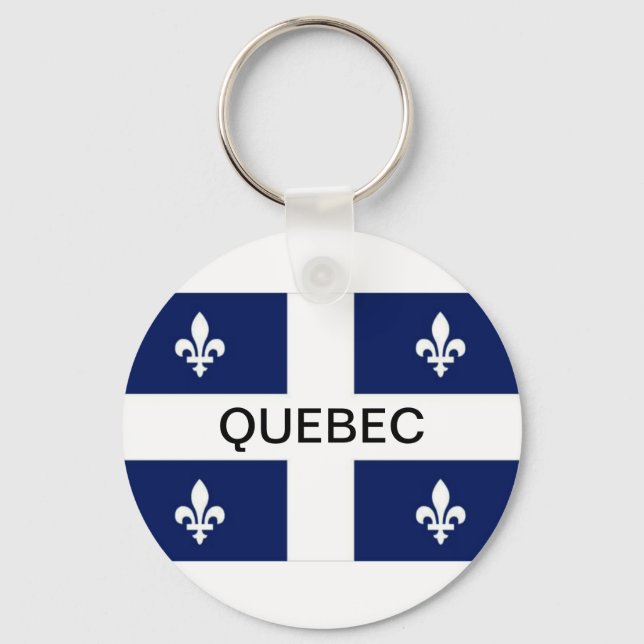 Quebec Province Flag Keychain (Front)