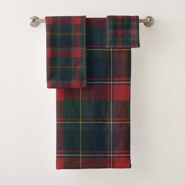 Quebec Provincial Tartan Bath Towel Set (Insitu)