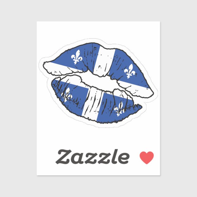 Quebec Quebecer Lipstick Love Flag (Sheet)