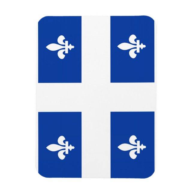 quebec region canada country flag magnet (Vertical)