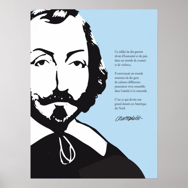 Quebec Samuel de Champlain 1608 New France Poster (Front)