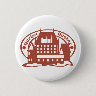 Quebec Stamp 2 Inch Round Button