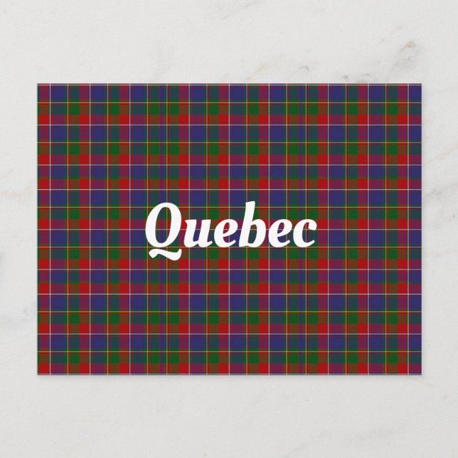 Quebec Tartan Plaid Postcard (Front)