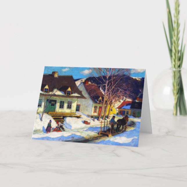  Quebec Village Street,  Winter Clarence Gagnon  Card (Front)